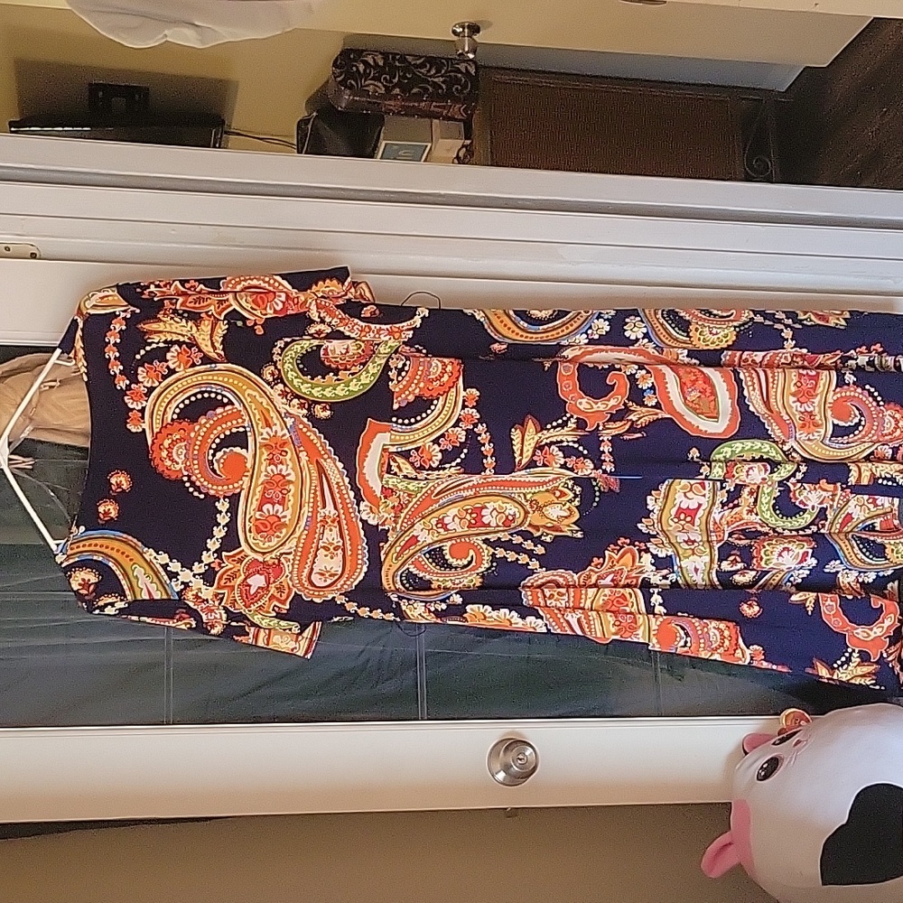Colorful Paisley Dress Orange - Picture 7 of 10